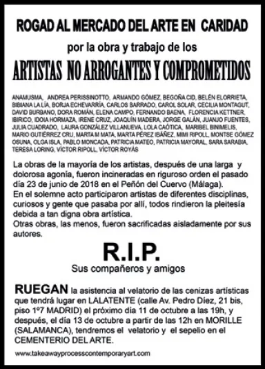 Artistas no arrogantes y comprometidos: Anamusma, Andrea Perissinotto, Armando Gómez, Begoña Cid, Belén Elorrieta, Bibiana La Lía, Borja Echevarría, Carlos Barrado, Carol Solar, Cecilia Montagut, David Burbano, Dora Román, Elena Campo, Fernando Baena... #2