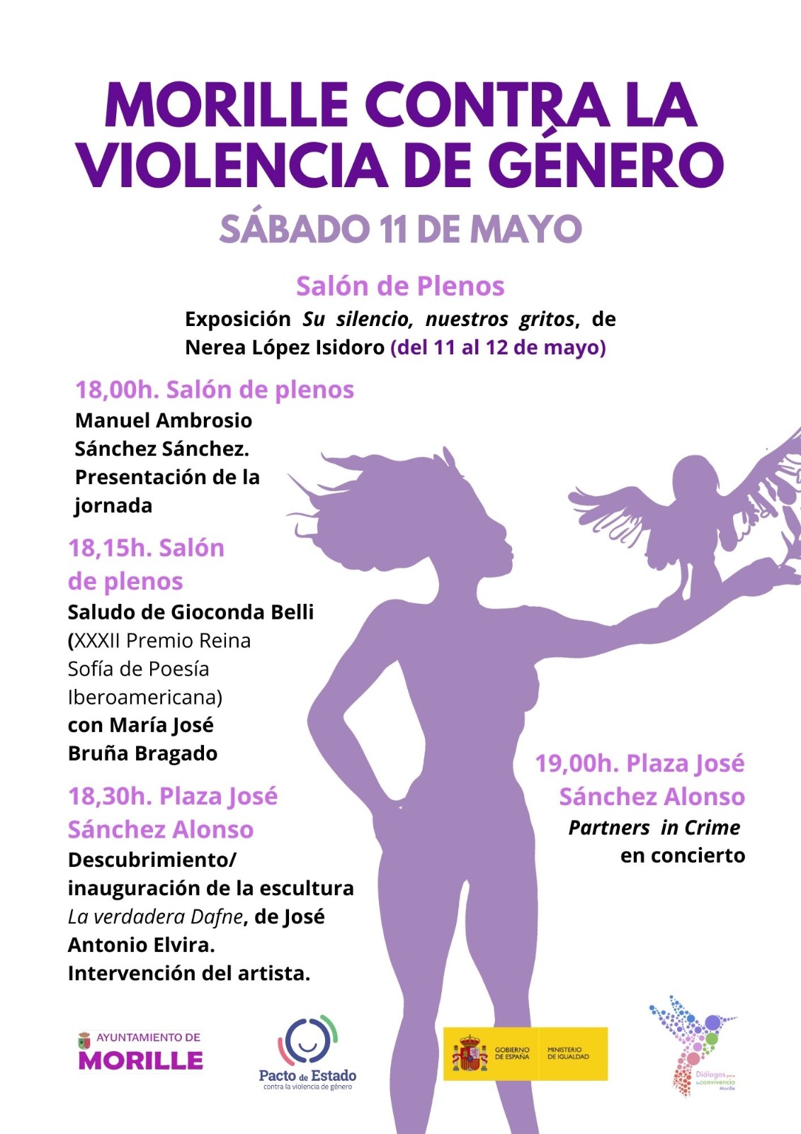 Sábado 11 de mayo de 2024: Morille contra la violencia de género