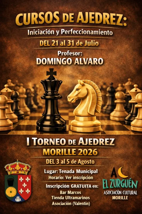 Cursos y I torneo de ajedrez en Morille
